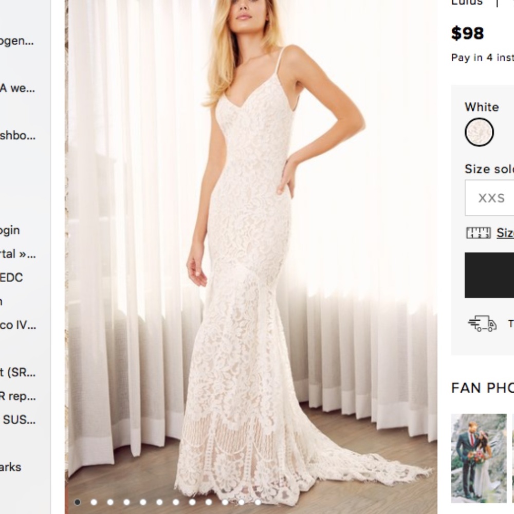 Lulu's Flynn White Maxi Dress NWT